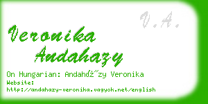 veronika andahazy business card